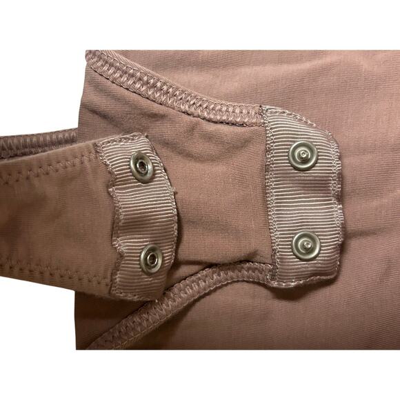 Everlane One Piece Bodysuit Thong Size S Short Sleeve Purple Supima Cotton - Picture 5 of 5